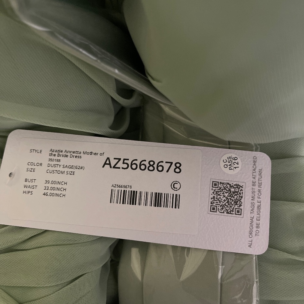 NWT Azazie Dress - Brand new, NEVER WORN Mother of the Bride dress w/garment bag - Picture 3 of 8